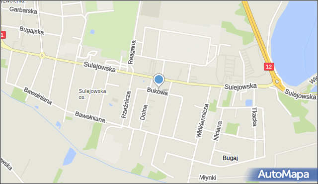 Piotrków Trybunalski, Bukowa, mapa Piotrków Trybunalski