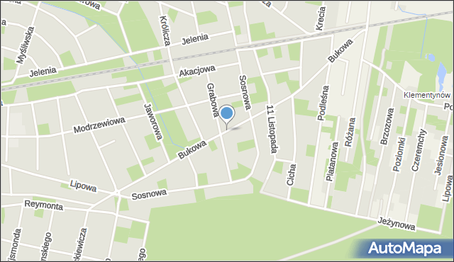 Podkowa Leśna, Bukowa, mapa Podkowa Leśna