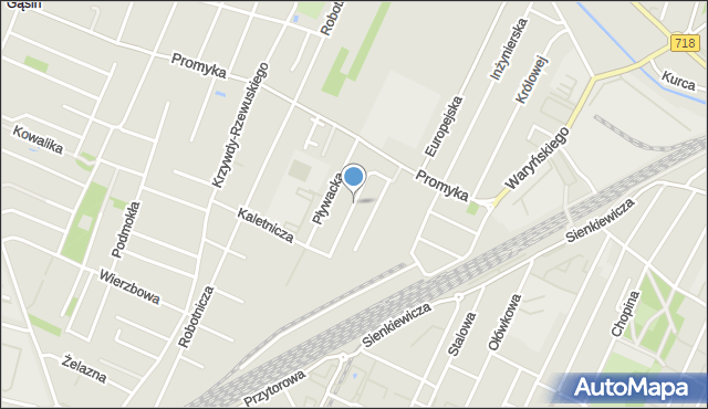 Pruszków, Bursztynowa, mapa Pruszków