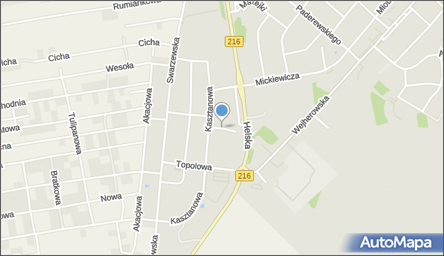 Puck, Bukowa, mapa Puck