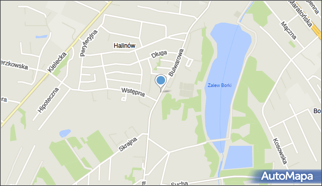 Radom, Bulwarowa, mapa Radomia