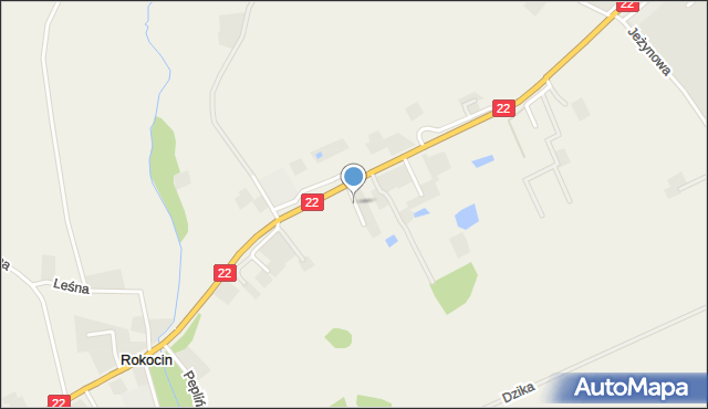 Rokocin, Bursztynowa, mapa Rokocin