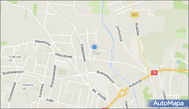 Rybnik, Bukowa, mapa Rybnika
