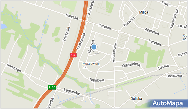 Skarżysko-Kamienna, Bukowa, mapa Skarżysko-Kamienna