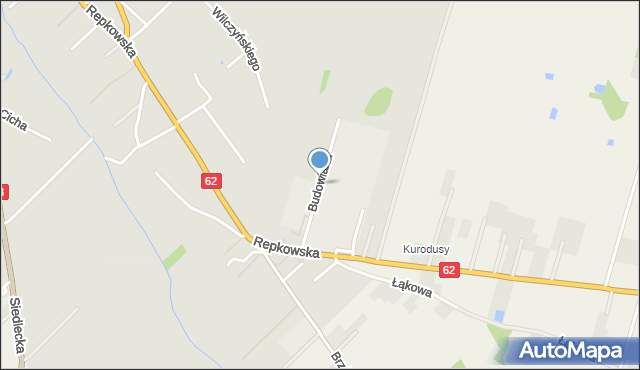 Sokołów Podlaski, Budowlana, mapa Sokołów Podlaski