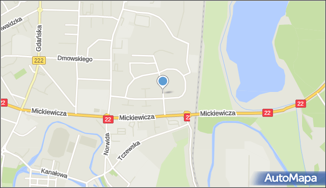 Starogard Gdański, Buchholza Jana, mapa Starogard Gdański