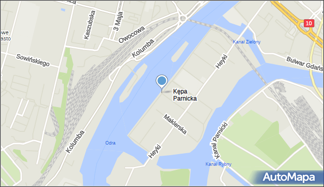 Szczecin, Bulwar Elbląski, mapa Szczecina