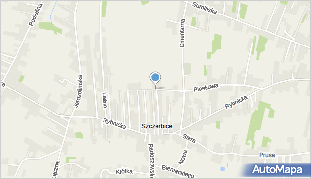 Szczerbice, Büchlera Alberta, ks., mapa Szczerbice