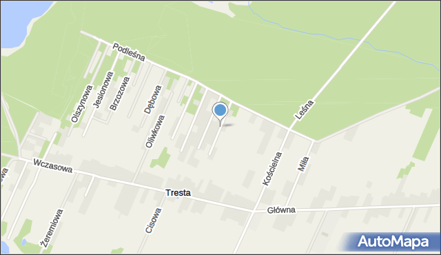 Tresta, Bukowa, mapa Tresta