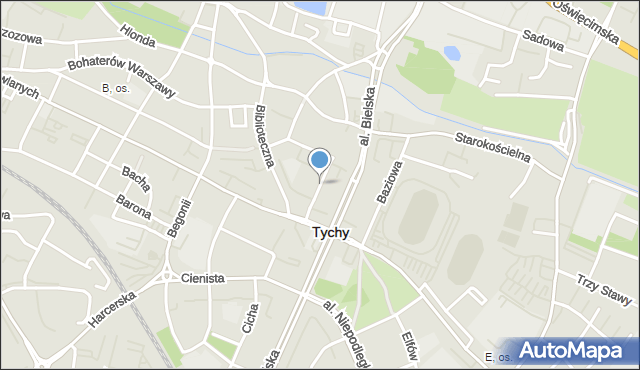Tychy, Bukowa, mapa Tychów