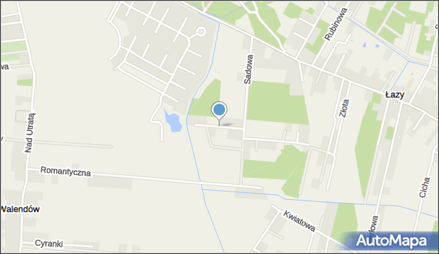 Walendów, Bukietowa, mapa Walendów