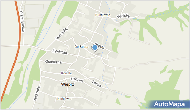 Wieprz gmina Radziechowy-Wieprz, Bubrów, mapa Wieprz gmina Radziechowy-Wieprz