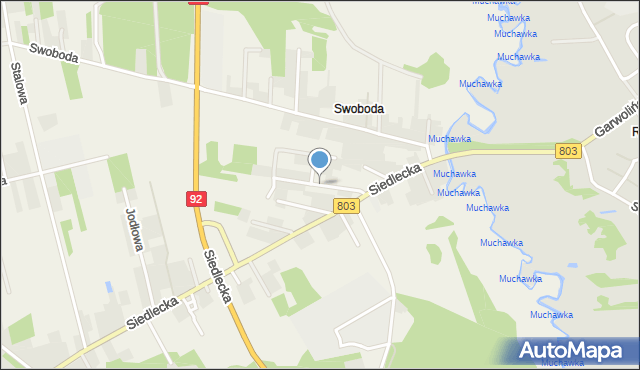 Żelków-Kolonia, Bursztynowa, mapa Żelków-Kolonia