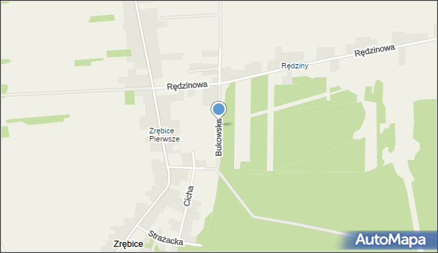 Zrębice, Bukowska, mapa Zrębice