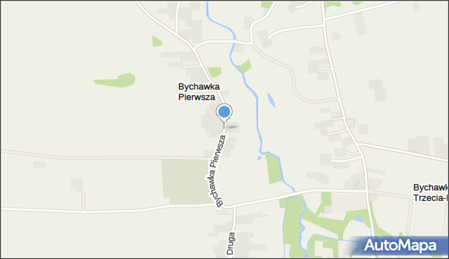 Bychawka Pierwsza, Bychawka Pierwsza, mapa Bychawka Pierwsza