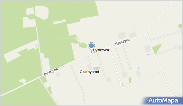 Bystrzyca gmina Grodziec, Bystrzyca, mapa Bystrzyca gmina Grodziec