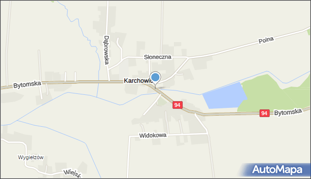 Karchowice, Bytomska, mapa Karchowice
