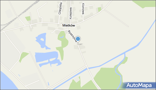 Mietków, Bystrzycka, mapa Mietków