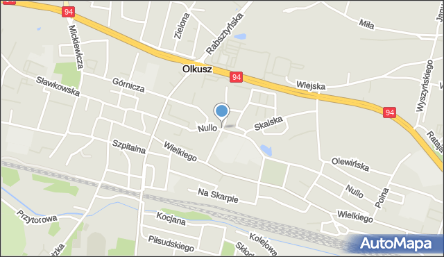 Olkusz, Bylicy Marcina, mapa Olkusz