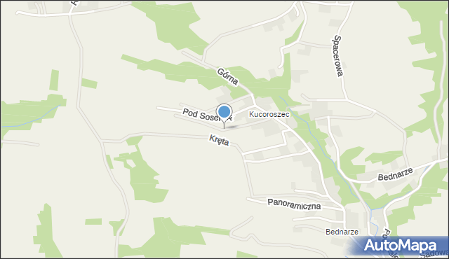 Rybna gmina Czernichów, Bystra, mapa Rybna gmina Czernichów