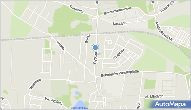 Siemianowice Śląskie, Bytkowska, mapa Siemianowice Śląskie
