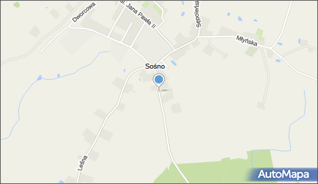 Sośno, Bydgoska, mapa Sośno