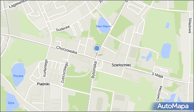 Świętochłowice, Bytomska, mapa Świętochłowice