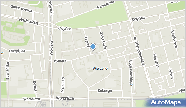 Warszawa, Bytnara Rudego Jana, mapa Warszawy