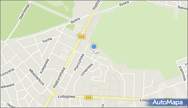 Warszawa, Byszewska, mapa Warszawy