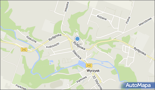 Wyrzysk, Bydgoska, mapa Wyrzysk