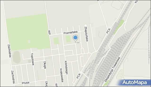 Zbąszynek, Bydgoska, mapa Zbąszynek