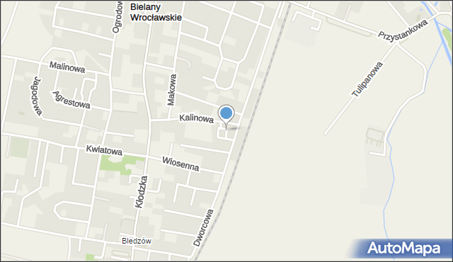 Bielany Wrocławskie, Bzowa, mapa Bielany Wrocławskie