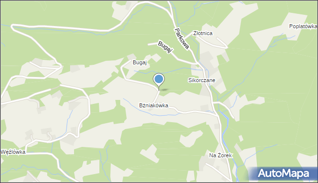 Kamesznica, Bźniok, mapa Kamesznica