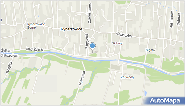 Rybarzowice, Bzów, mapa Rybarzowice