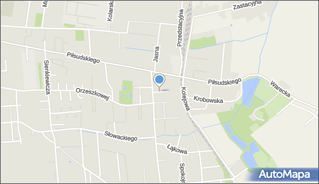 Grójec, Calineczki, mapa Grójec