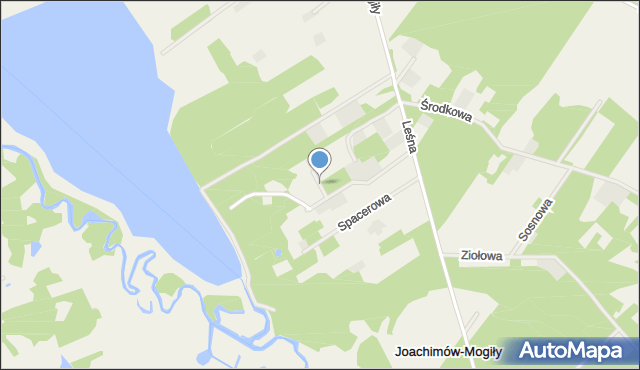 Joachimów-Mogiły, Calineczki, mapa Joachimów-Mogiły