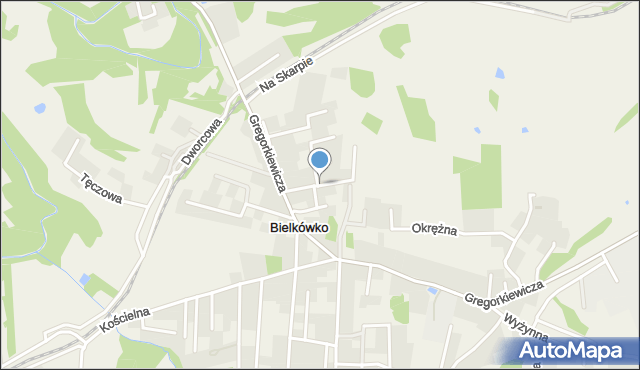 Bielkówko, Ceglana, mapa Bielkówko