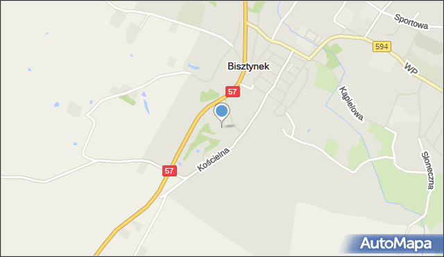 Bisztynek, Ceglana, mapa Bisztynek