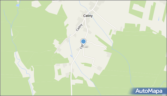 Celiny gmina Bodzentyn, Celiny, mapa Celiny gmina Bodzentyn