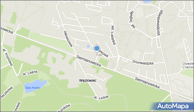 Chorzów, Cedrowa, mapa Chorzów