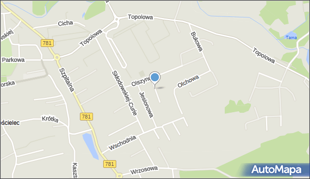 Chrzanów, Cedrowa, mapa Chrzanów