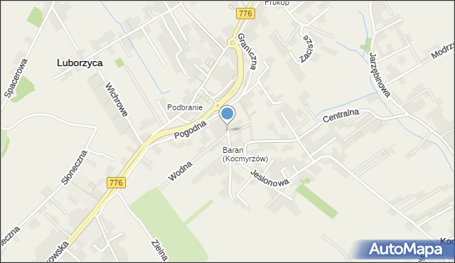 Dojazdów, Centralna, mapa Dojazdów