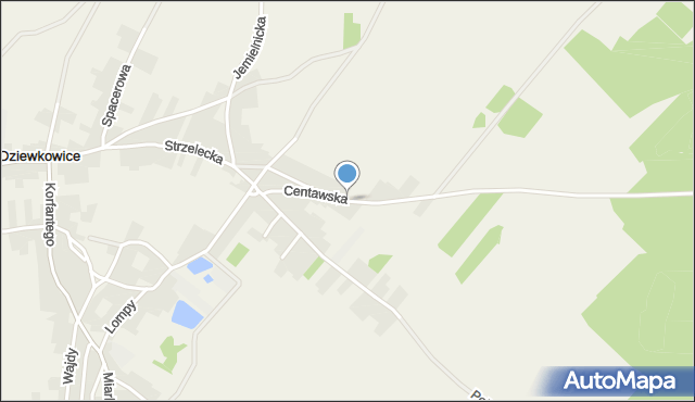 Dziewkowice, Centawska, mapa Dziewkowice
