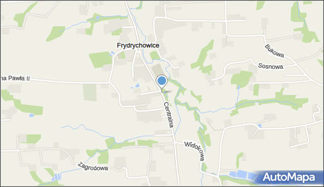 Frydrychowice, Centralna, mapa Frydrychowice