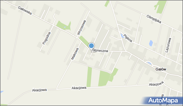 Gałów, Cedrowa, mapa Gałów