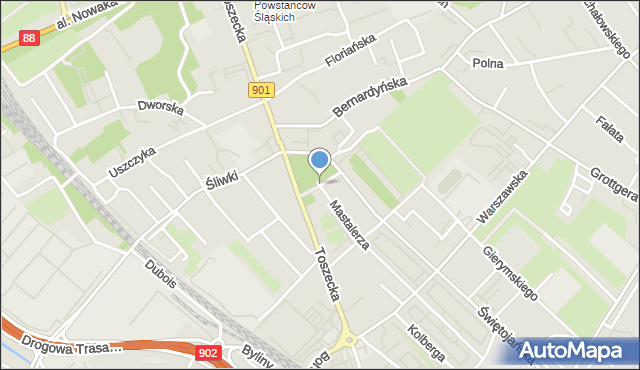 Gliwice, Cechowa, mapa Gliwic