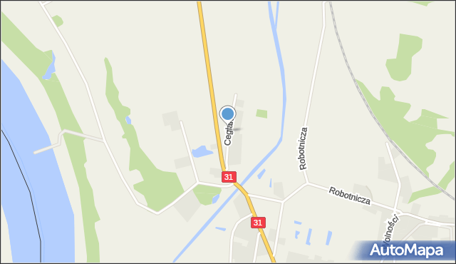 Górzyca powiat słubicki, Ceglana, mapa Górzyca powiat słubicki