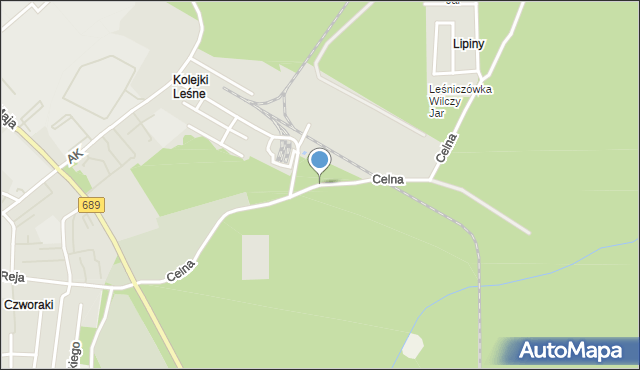 Hajnówka, Celna, mapa Hajnówka