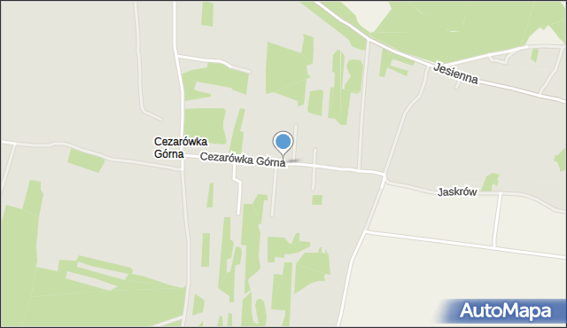 Jaworzno, Cezarówka Górna, mapa Jaworzno