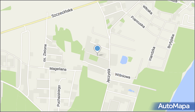 Jęczydół, Cedrowa, mapa Jęczydół